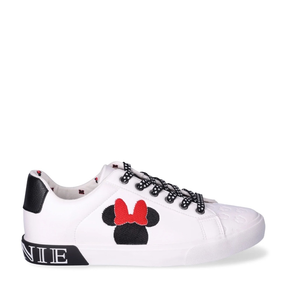 Disney Red and White Sneakers with Minnie Mouse Design
